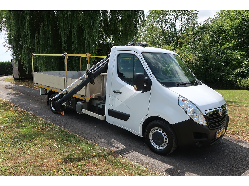 Vauxhall Movano 2.3 Cdti 3500 Biturbo L3dropside With Crane Rwd E BK68ATY White #2