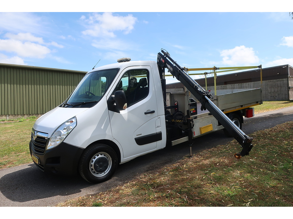 Vauxhall Movano 2.3 Cdti 3500 Biturbo L3dropside With Crane Rwd E White