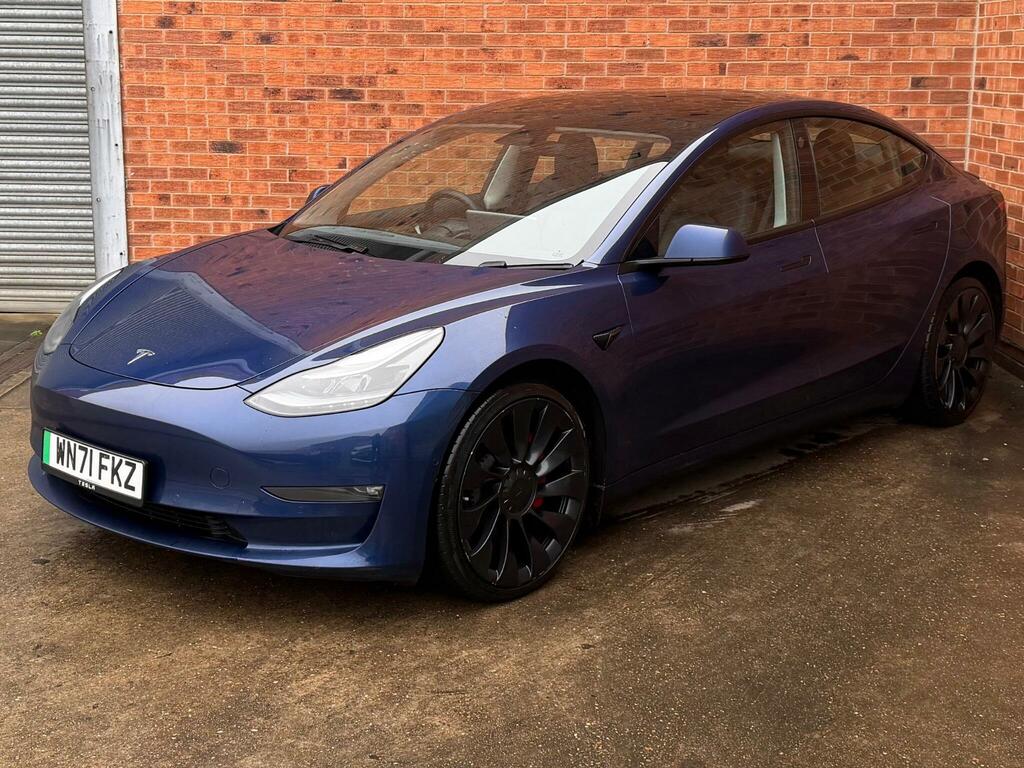 Tesla Model 3 Dual Motor Performance 4Wde Performanc WN71FKZ Blue #3