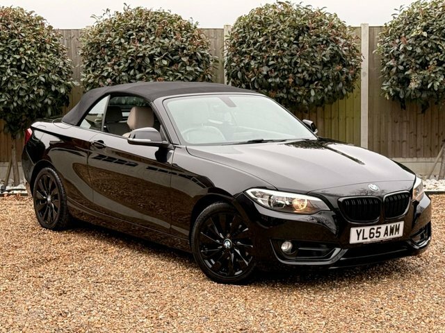 BMW 2 Series 2016 2.0 218D Sport Convertible Eu YL65AWM Black #2