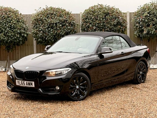 BMW 2 Series 2016 2.0 218D Sport Convertible Eu YL65AWM Black #3