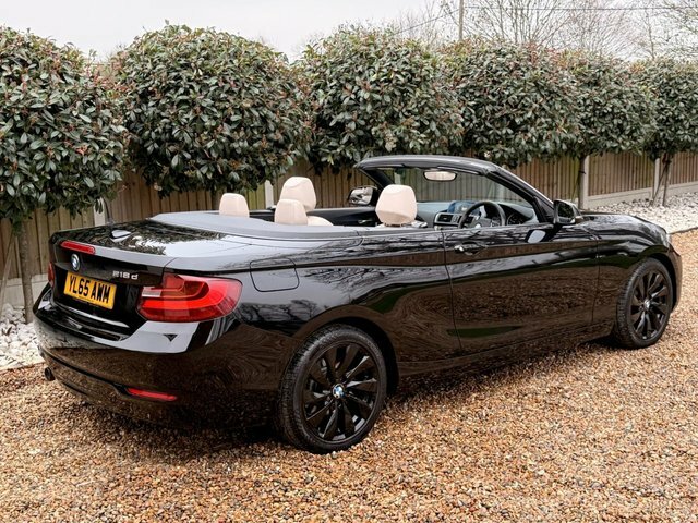 BMW 2 Series 2016 2.0 218D Sport Convertible Eu YL65AWM Black #5