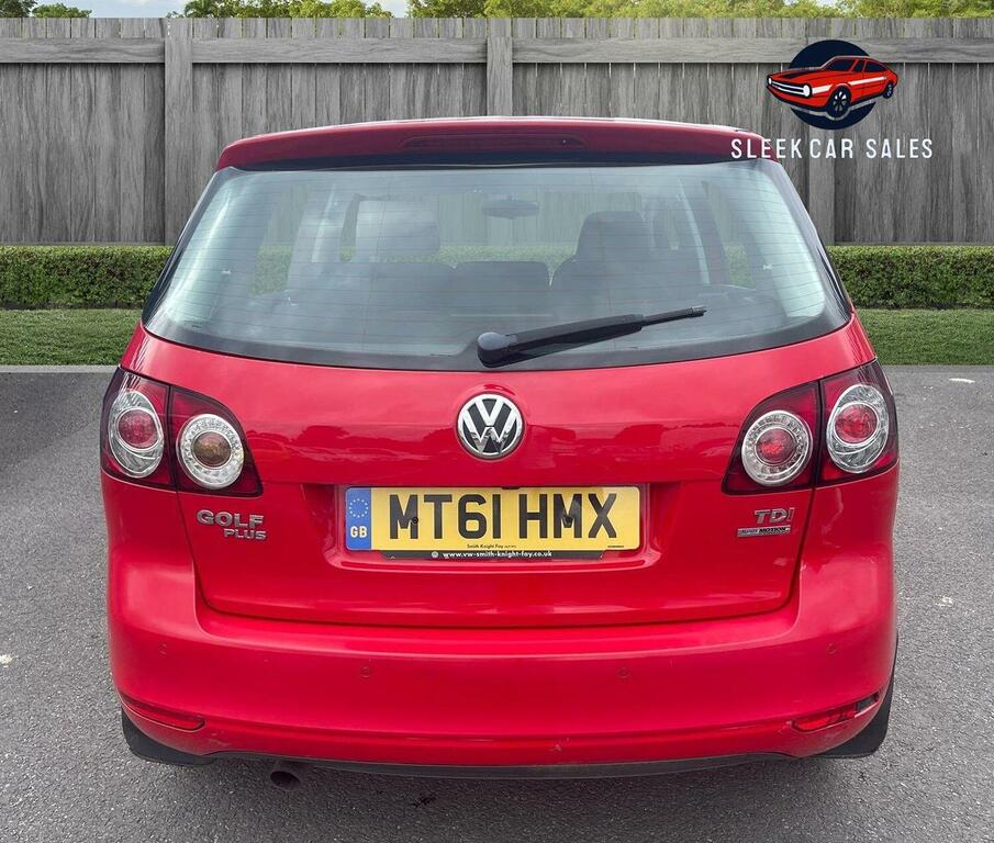 Volkswagen Golf Plus 1.6 Tdi 105 Bluemotion Tech Se 2012 MT61HMX Red #5