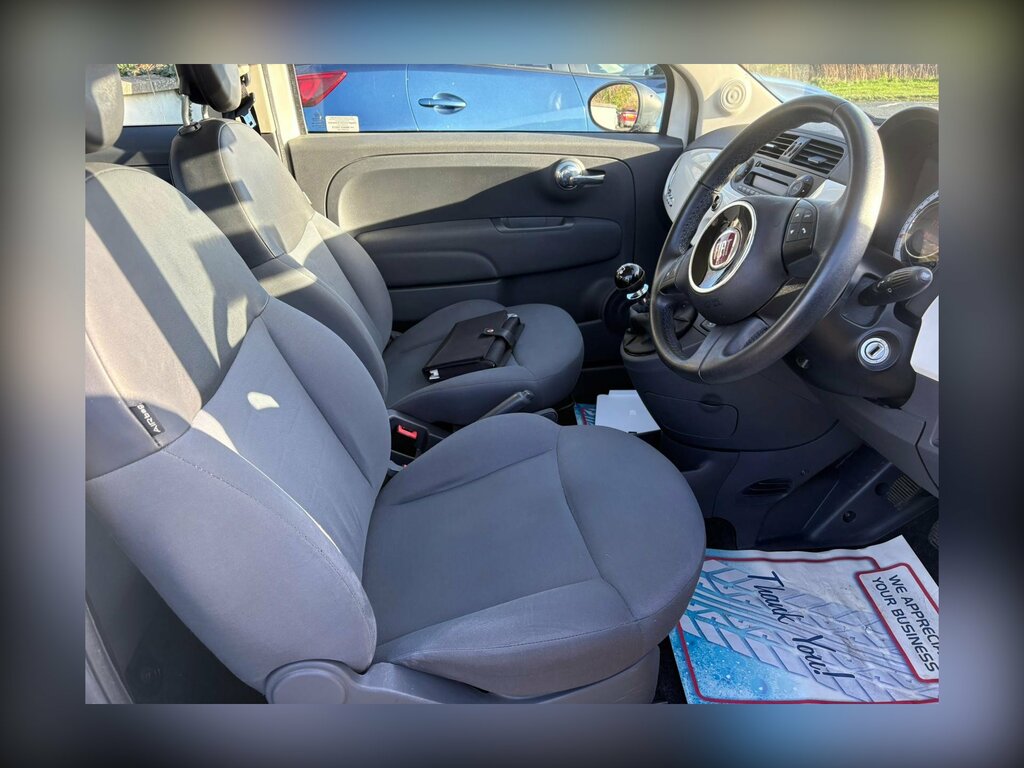 Fiat 500 1.2 Pop Hatchback Euro 5 Ss AM59MZT White #2