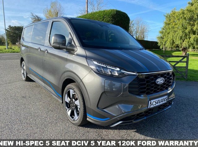 Ford Transit Custom 320 Sport L2 Dciv 5 Seat Crew Van 2.5 Phev Hybrid Grey