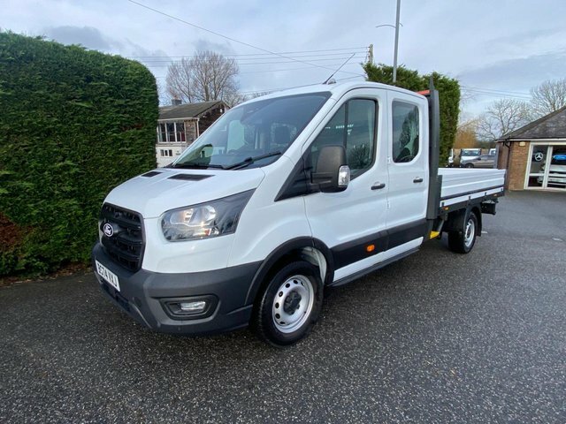 Ford Transit Custom 350 Rwd L4 Lwb Double Cab Dropside 2.0 Ecoblue 130 BG74VXJ White #3