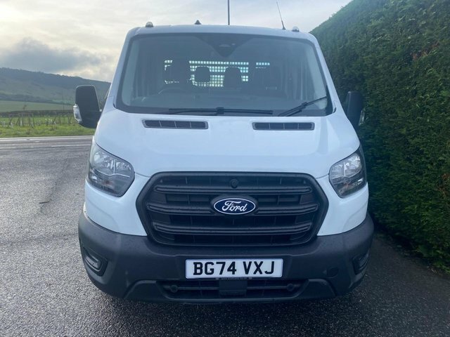 Ford Transit Custom 350 Rwd L4 Lwb Double Cab Dropside 2.0 Ecoblue 130 BG74VXJ White #2