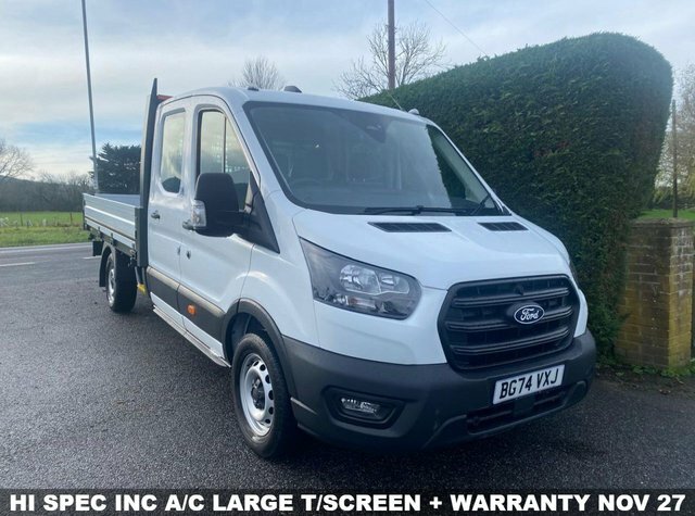 Ford Transit Custom 350 Rwd L4 Lwb Double Cab Dropside 2.0 Ecoblue 130 White