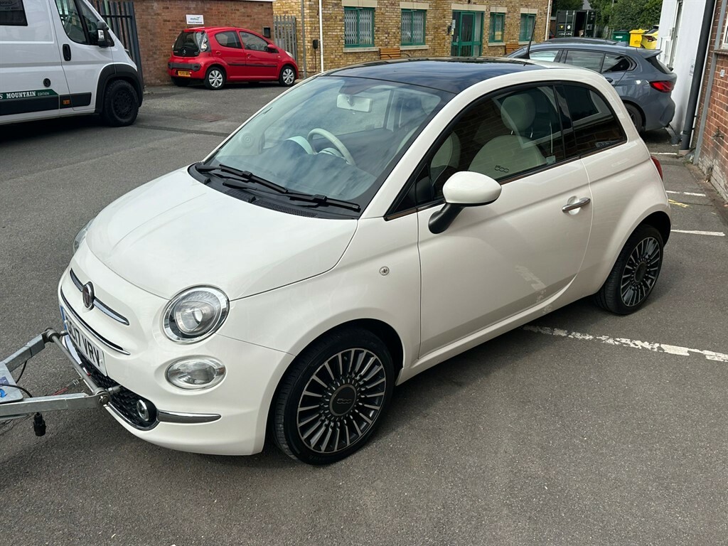 Fiat 500 1.2 Lounge, Panoramic Glass Sunroof Sat Nav Bl GC17VRV White #4