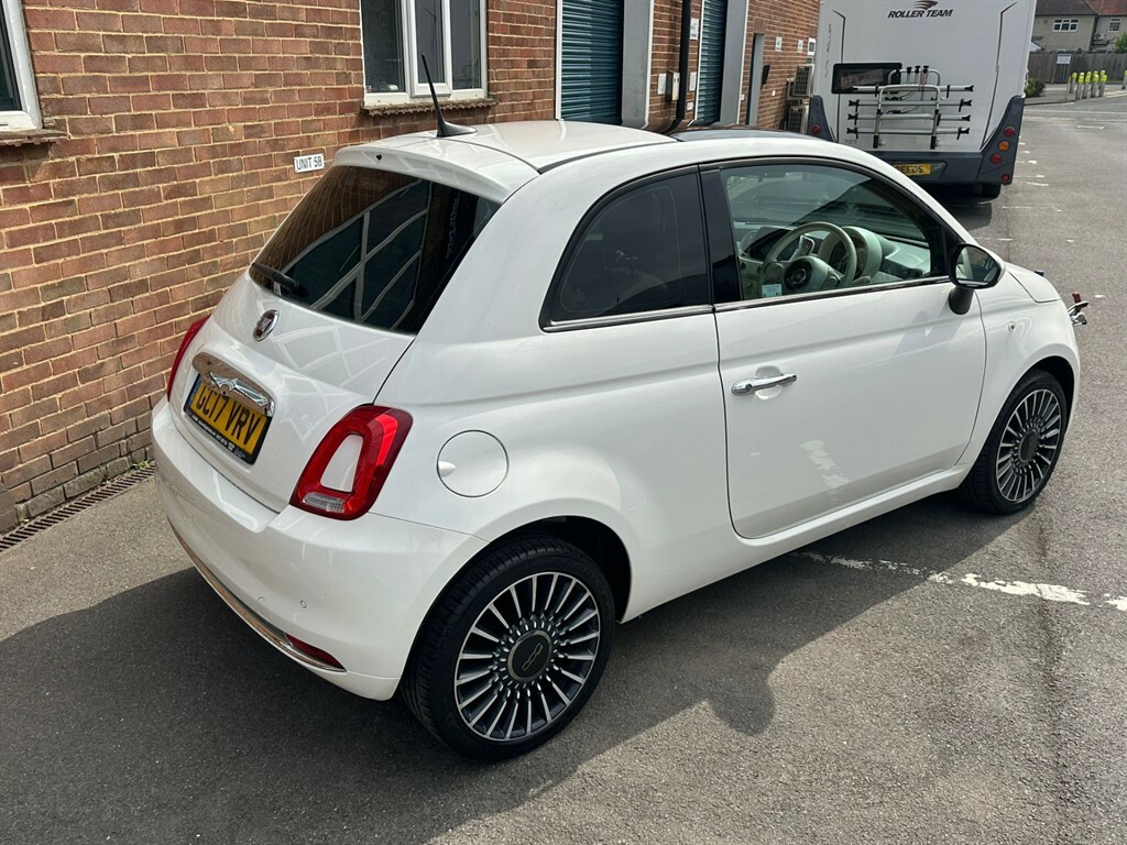 Fiat 500 1.2 Lounge, Panoramic Glass Sunroof Sat Nav Bl GC17VRV White #2