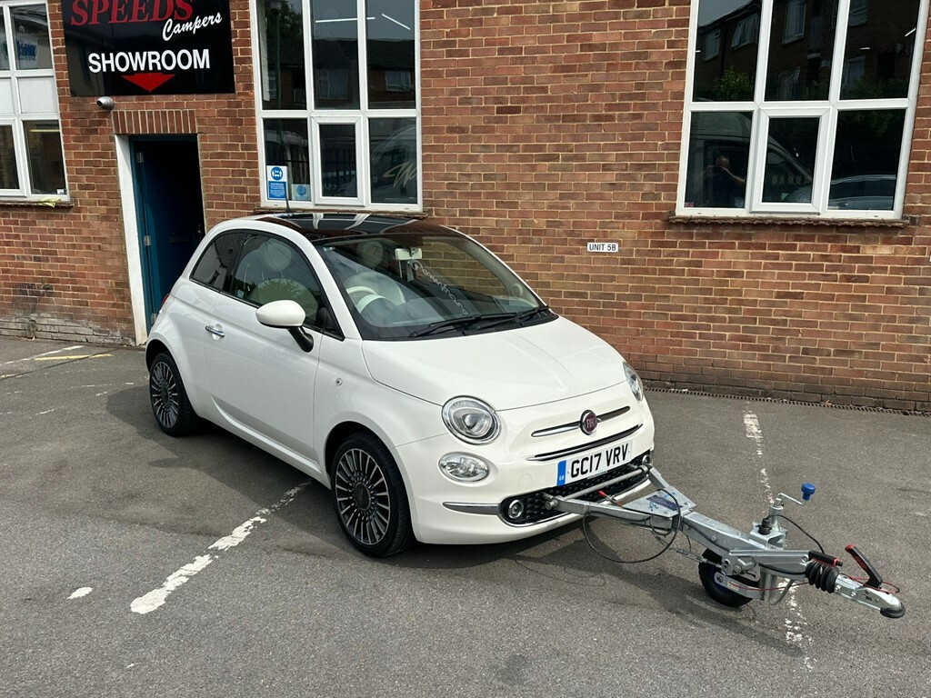 Fiat 500 1.2 Lounge, Panoramic Glass Sunroof Sat Nav Bl White