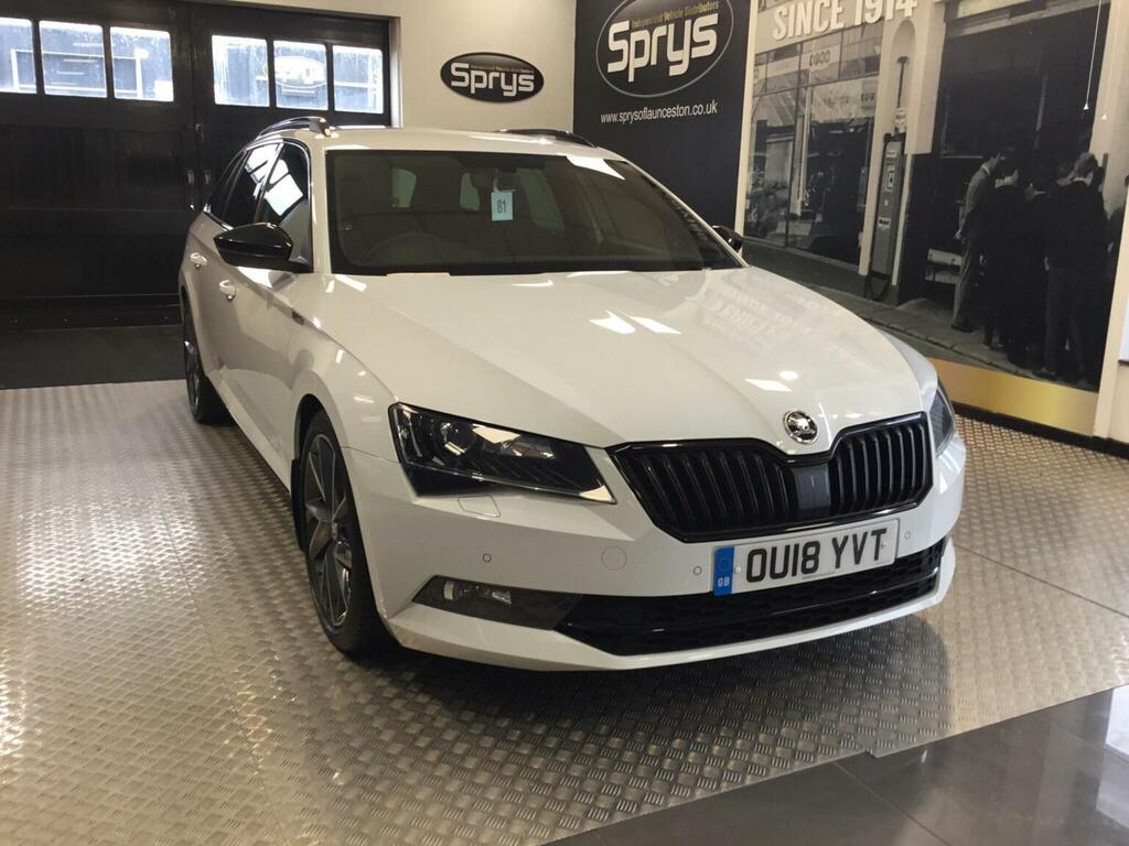 Skoda Superb Estate 2.0 Tsi Sportline Dsg Euro 6 Ss 201 White #2