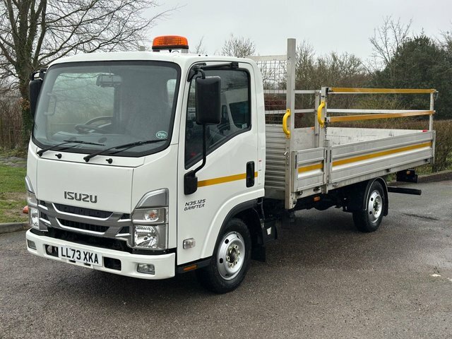 Isuzu N35 Green Dropside LL73XKA White #2