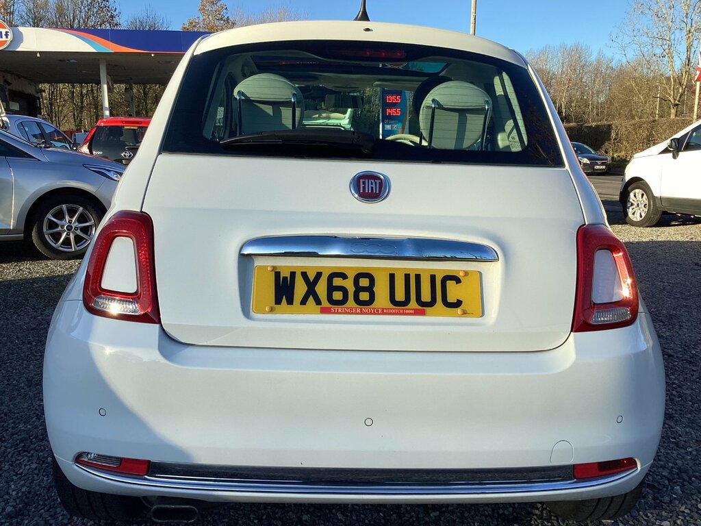 Fiat 500 1.2 Lounge Hatchback Euro 6 Ss WX68UUC White #6