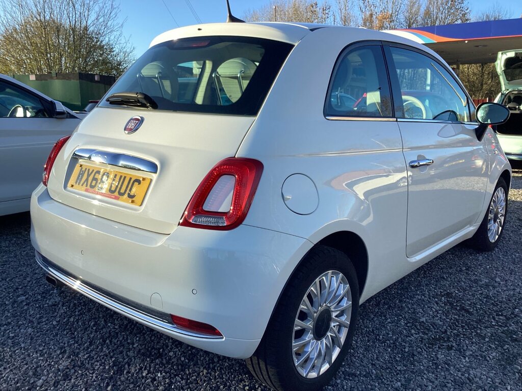 Fiat 500 1.2 Lounge Hatchback Euro 6 Ss WX68UUC White #3