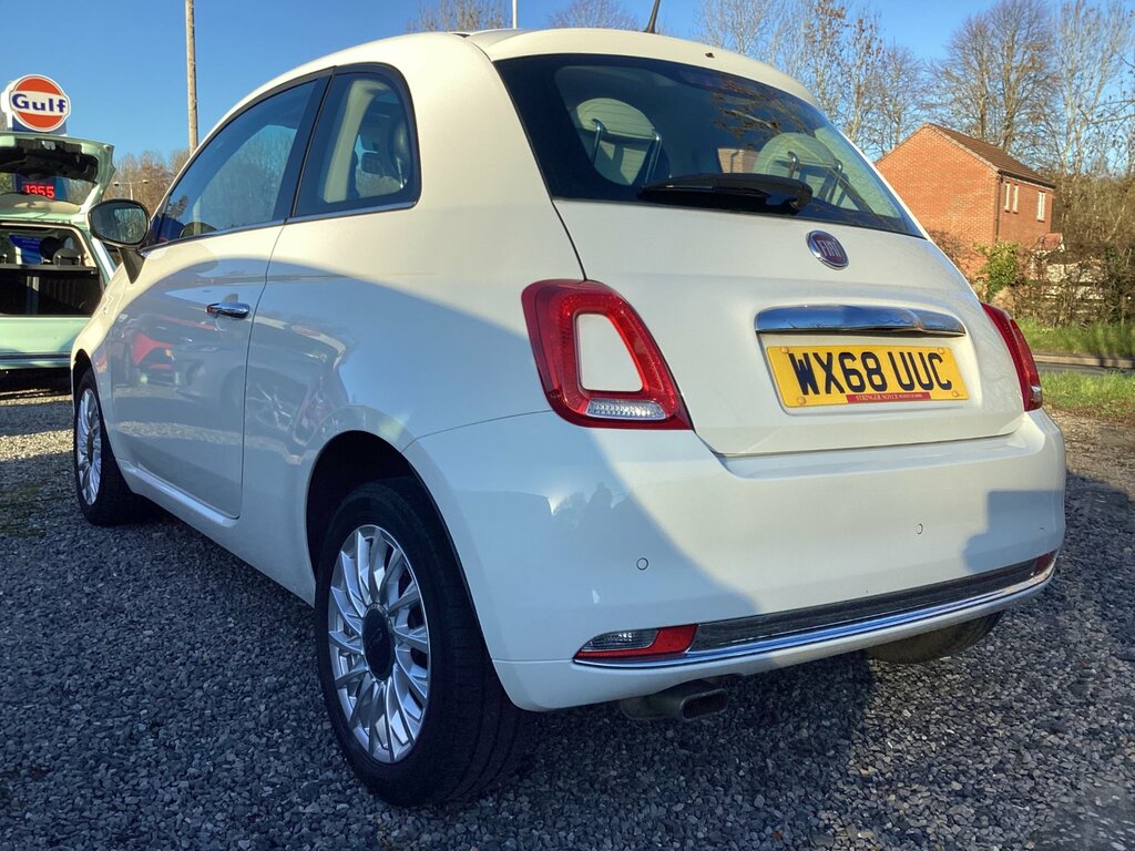 Fiat 500 1.2 Lounge Hatchback Euro 6 Ss WX68UUC White #4