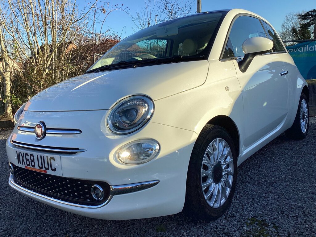 Fiat 500 1.2 Lounge Hatchback Euro 6 Ss White