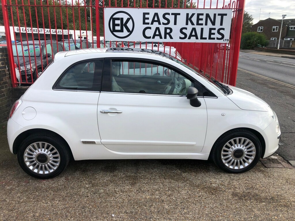 Fiat 500 1.2 Lounge Hatchback Euro 4 69 EX63BKL White #5
