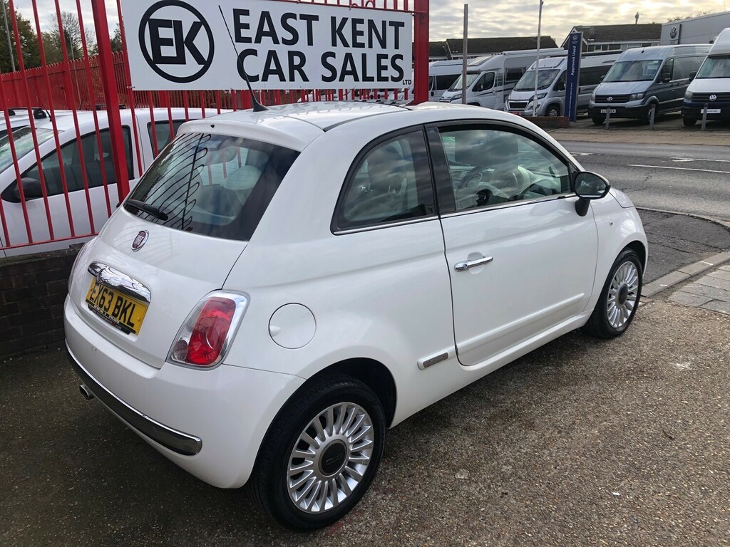Fiat 500 1.2 Lounge Hatchback Euro 4 69 EX63BKL White #6