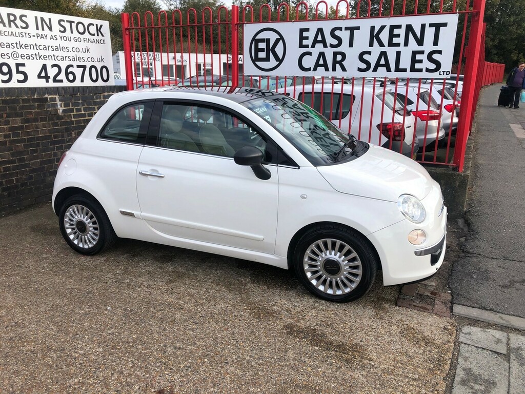 Fiat 500 1.2 Lounge Hatchback Euro 4 69 EX63BKL White #4