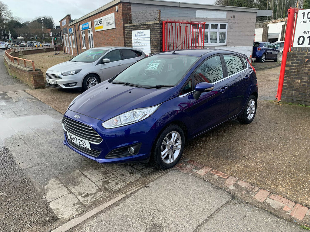 Ford Fiesta 1.0T Ecoboost Zetec Hatchback Eu WU17CSY Blue #3
