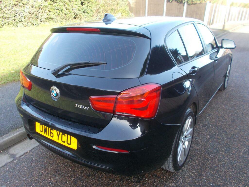 BMW 1 Series 2.0 118D Sport Euro 6 S S OW16YCU Black #4