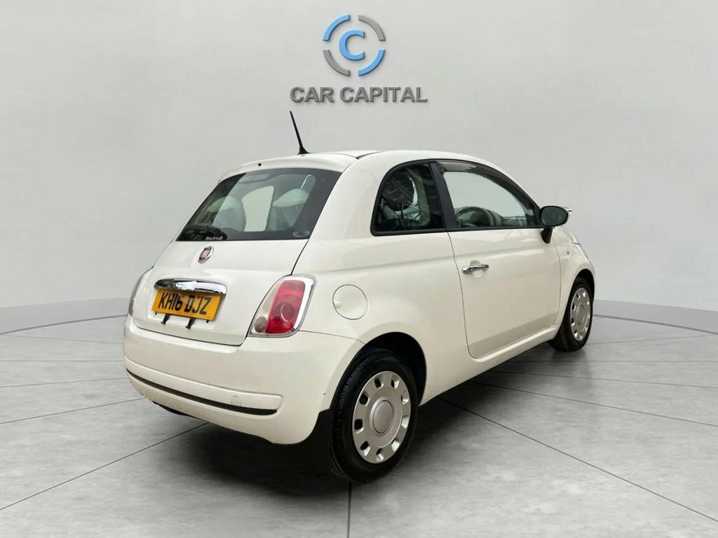 Fiat 500 Hatchback White #5
