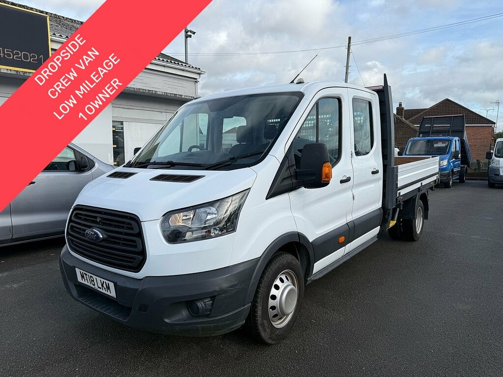 Ford Transit Custom 2.0 350 Ecoblue Dropside Drw Crew Van 5 Seats White