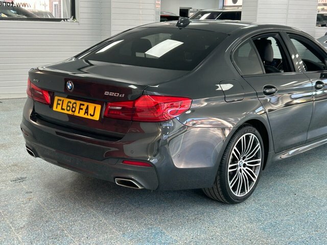 BMW 5 Series 2.0 520D M Sport Saloon Xdrive Eur FL68FAJ Grey #3