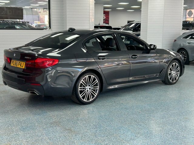 BMW 5 Series 2.0 520D M Sport Saloon Xdrive Eur FL68FAJ Grey #2