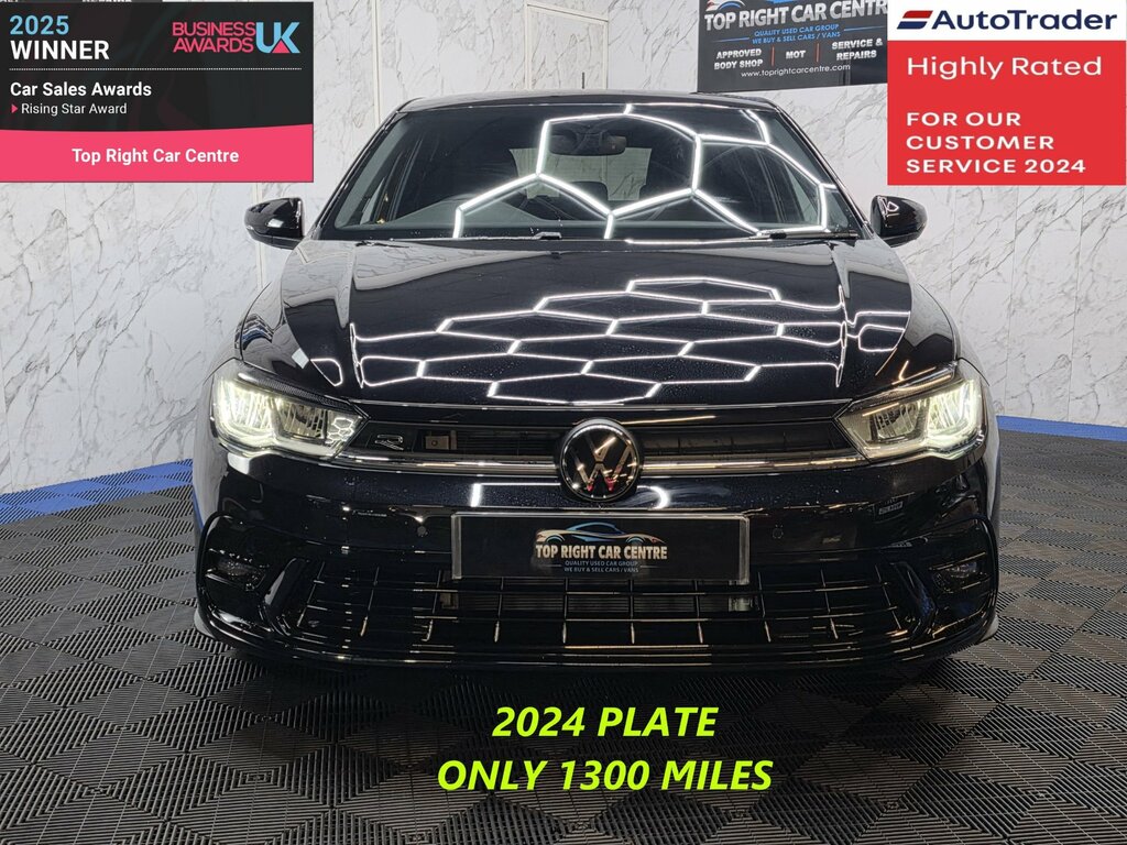 Volkswagen Polo 1.0 Tsi R-line Hatchback Euro 6 Ulez Ss 95 Ps HK24LBF Black #2