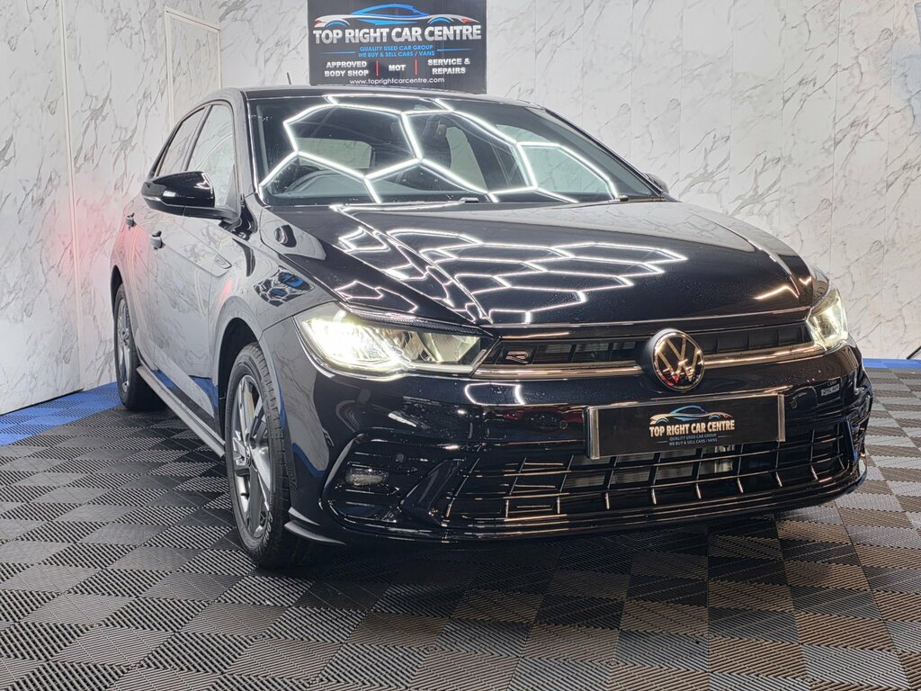 Volkswagen Polo 1.0 Tsi R-line Hatchback Euro 6 Ulez Ss 95 Ps Black