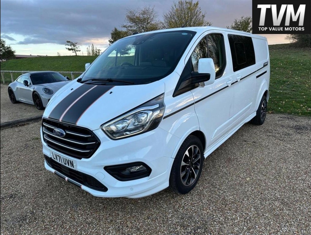 Ford Transit Custom 2.0 320 Ecoblue Sport Crew Van L2 H1 Euro 6 Ss LV71UVN White #4