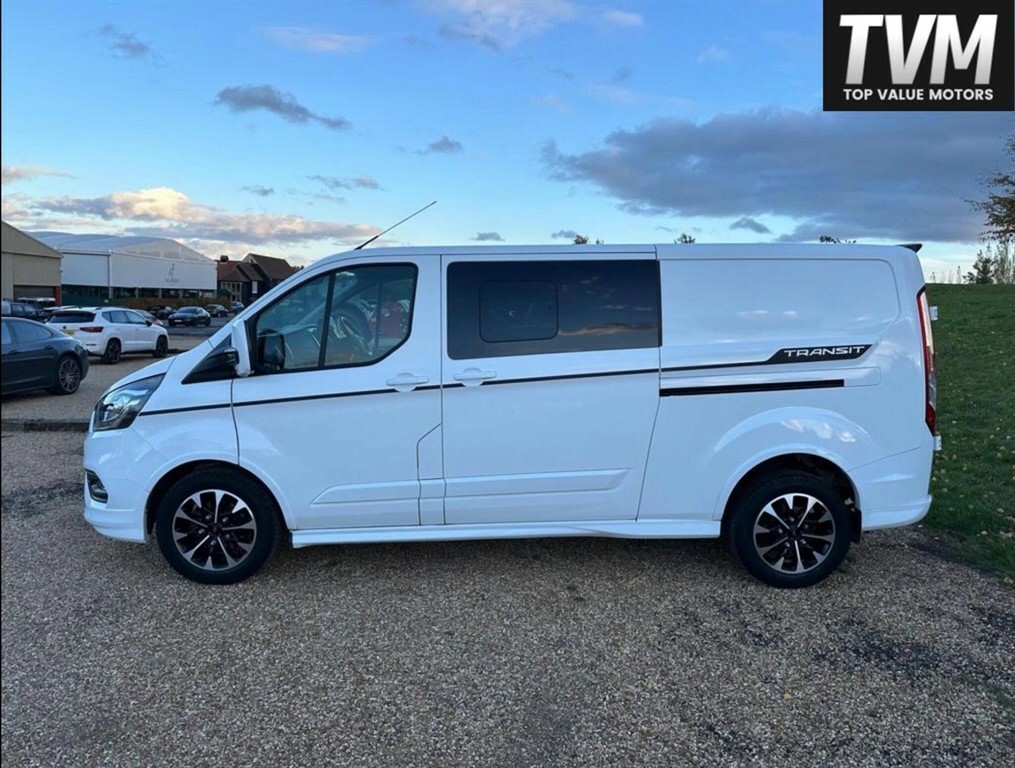 Ford Transit Custom 2.0 320 Ecoblue Sport Crew Van L2 H1 Euro 6 Ss LV71UVN White #6