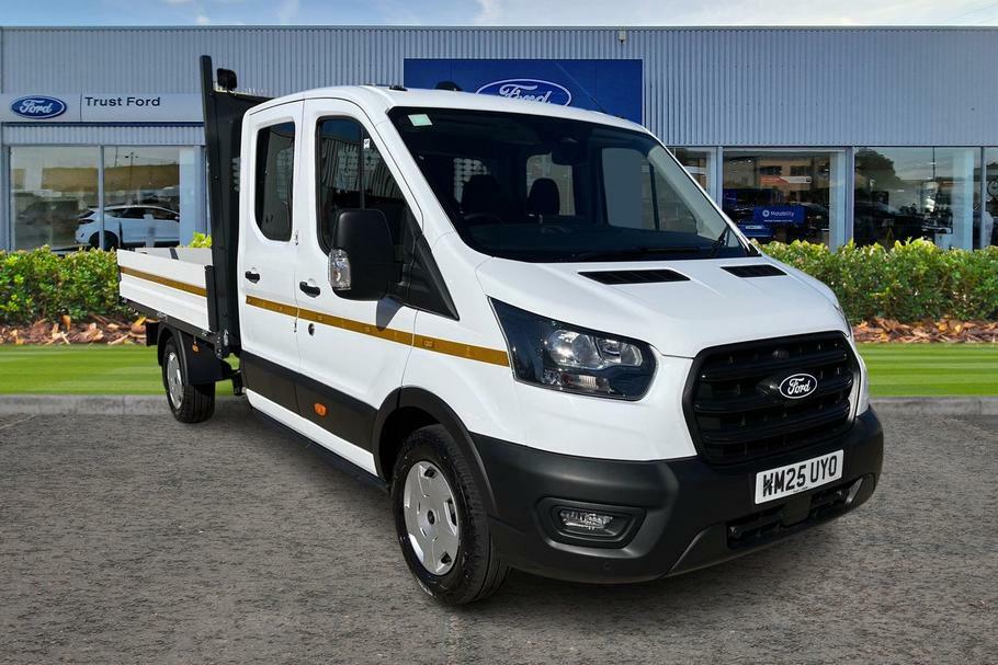 Ford Transit Custom 350 Trend L3 Lwb Double Cab Dropside Rwd 2.0 Ecobl White