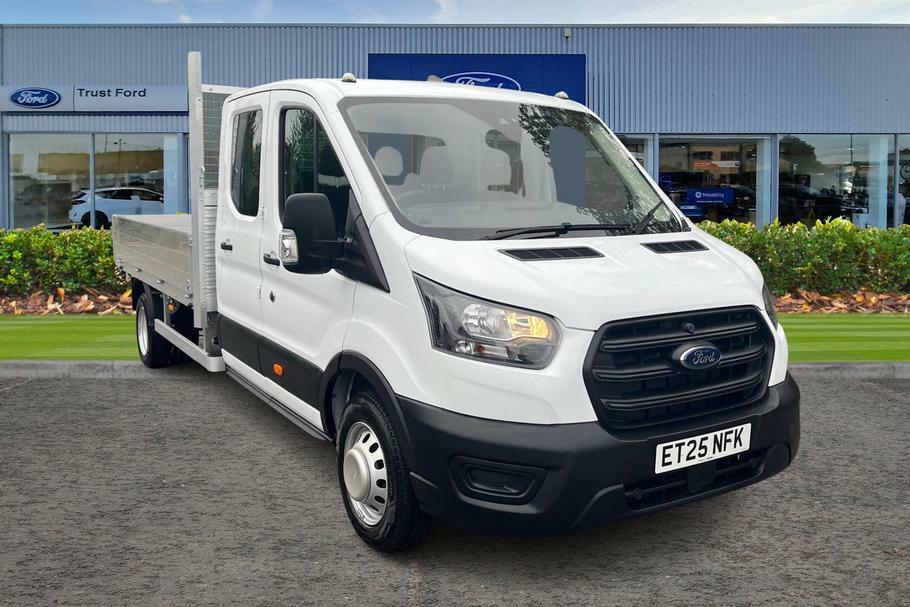 Ford Transit Custom 470 Leader L5 Xxlwb Double Cab Dropside Rwd Dual R White