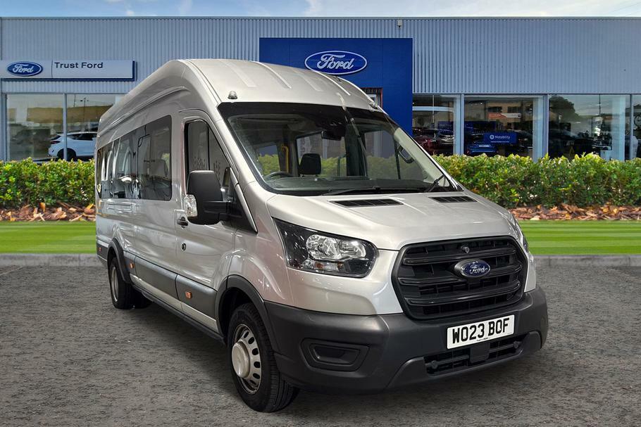 Ford Transit Custom 460 Leader L4 H3 Elwb High Roof 17 Seat Minib WO23BOF Silver
