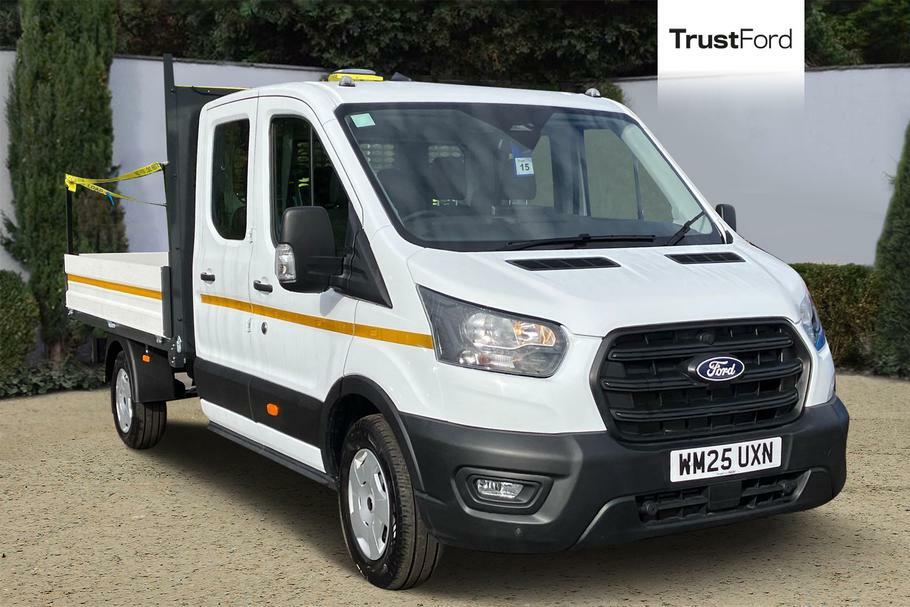 Ford Transit Custom 350 Trend L3 Lwb Double Cab Dropside Rwd 2.0 Ecobl White