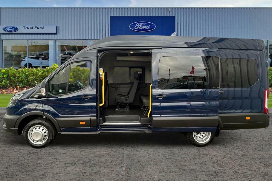 Ford Transit Custom 460 Leader L4 H3 Elwb High Roof 17 Seat Minibus Rw YR25EWH Blue #5