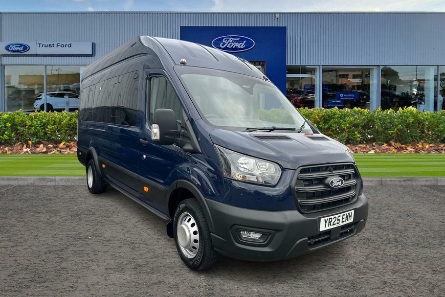 Ford Transit Custom 460 Leader L4 H3 Elwb High Roof 17 Seat Minibus Rw Blue