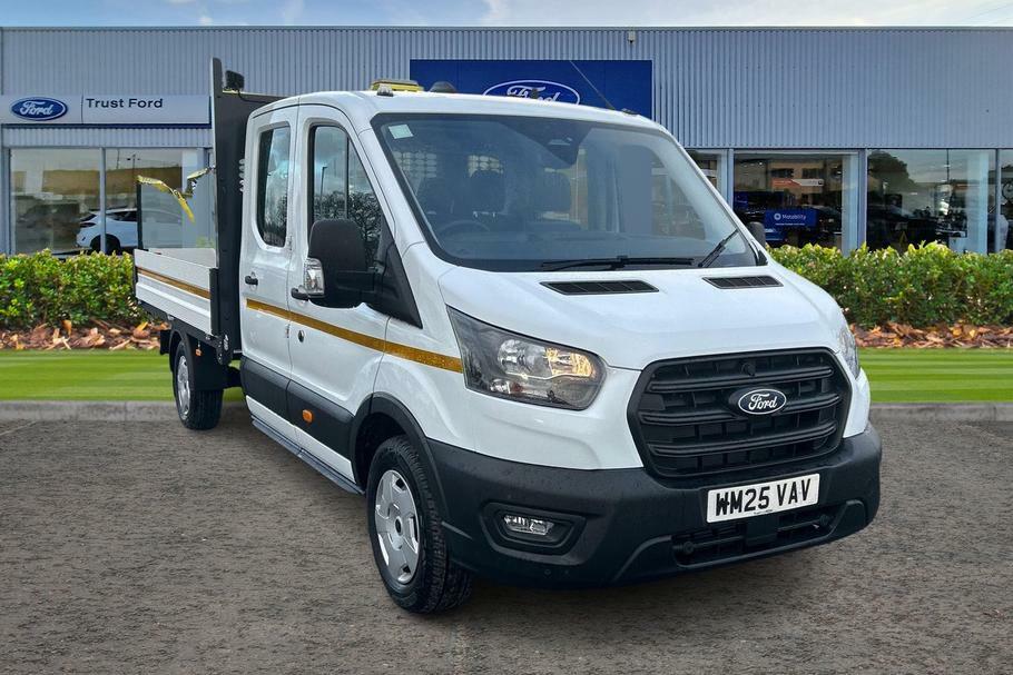 Ford Transit Custom 350 Trend L3 Lwb Double Cab Dropside Rwd 2.0 Ecobl White