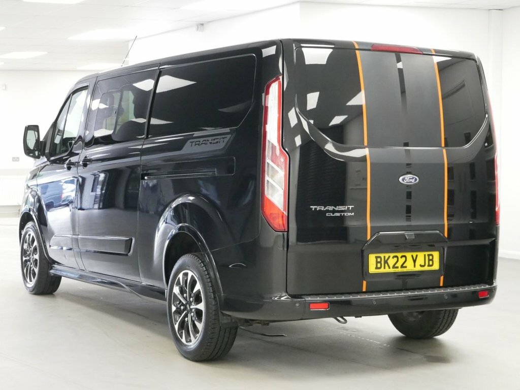 Ford Transit Custom 2L 2.0 320 Ecoblue Sport Crew Van Double Cab D BK22YJB Black #2