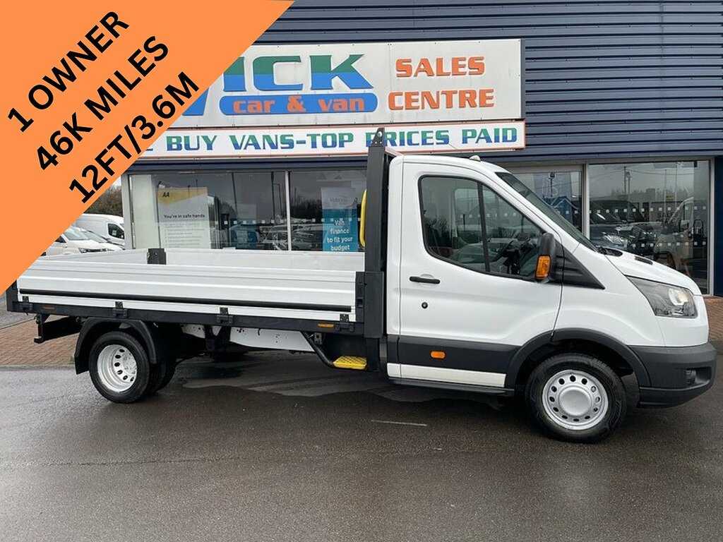 Ford Transit Custom 2.0 350 Ecoblue Lwb Dropside Rwd YM17XGL White