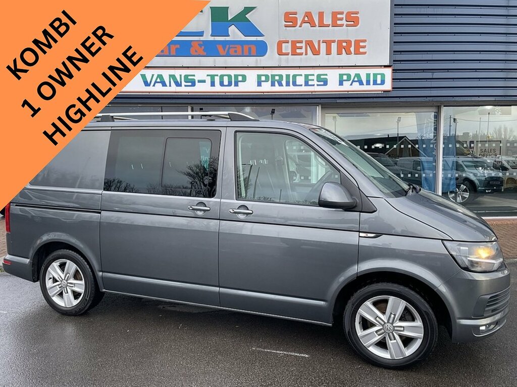 Volkswagen Transporter 2.0 Tdi T32 Bluemotion Tech Highline Kombi Double Grey