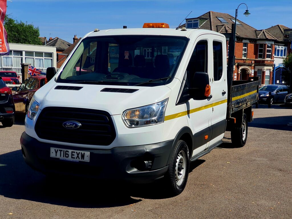Ford Transit Custom 350 D Cab Tipper YT16EXW White
