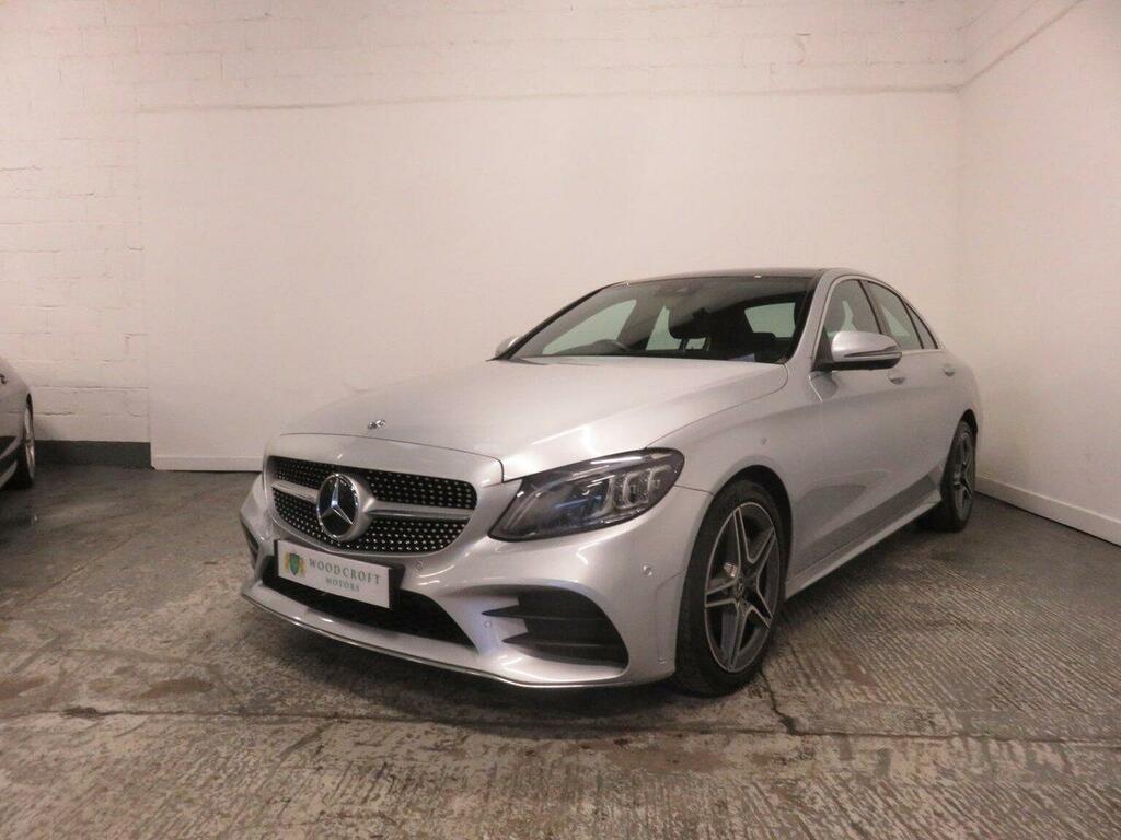 Mercedes-Benz C Class Saloon 2.0 C220d Amg Line Premium Plus G-tronic SP68NJE Silver #2