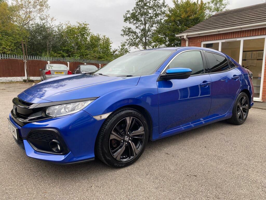 Honda Civic 1.0 Vtec Turbo Sr Cvt Euro 6 S S DE67UVW Blue #6