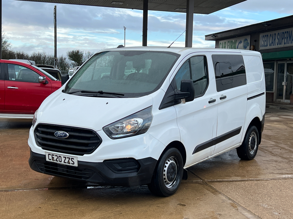 Ford Transit Custom 2.0 300 Ecoblue Leader Crew Van Double Cab Die CE20ZZS White #6
