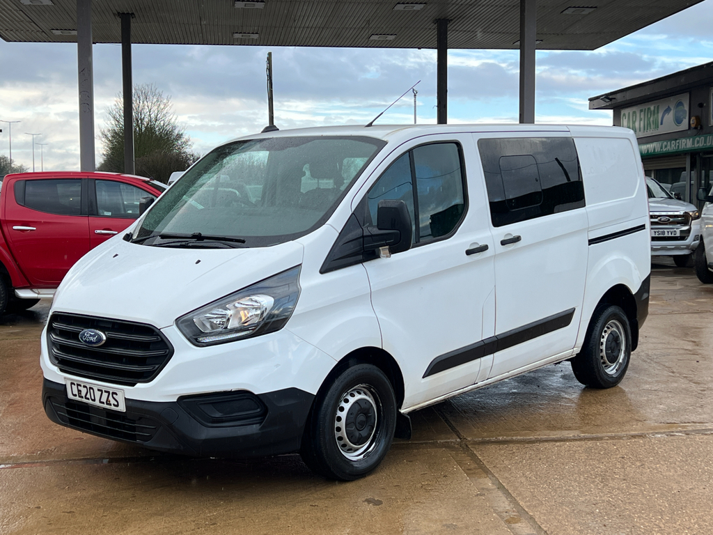 Ford Transit Custom 2.0 300 Ecoblue Leader Crew Van Double Cab Die White