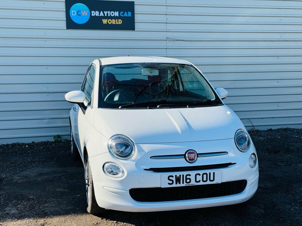 Fiat 500 1.2 Eco Pop Star Euro 6 Ss White
